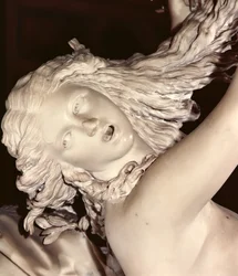 Apollo und Daphne, Detail von Daphnes Kopf, 1622-25 (Detail)